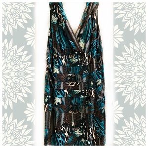 Connected: Teal & Animal Print Dress Size 20W